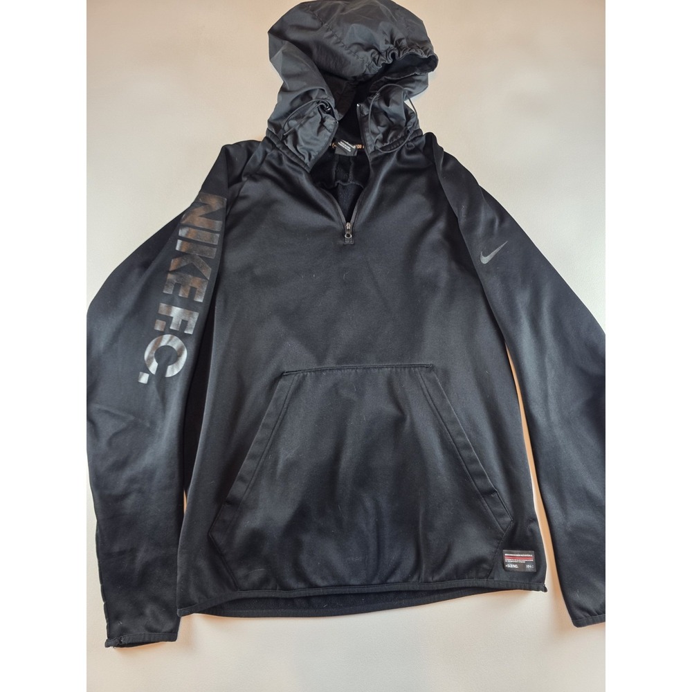 Nike F.C. Hoodie, a performance-lifestyle pullover Mens Medium Black Quarter Zip